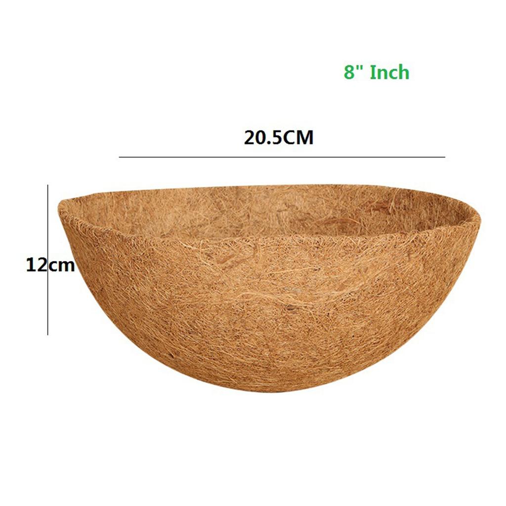 Hanging Basket Liner Coconut Fiber Replacement Flower Basket Cushion For Balcony Garden Garden Plant Flower Pot Basket Liner