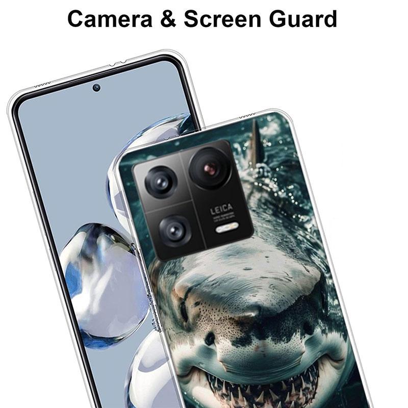 The Mouth of the Deep Sea Evil Shark Phone Case For Xiaomi Poco F7 Ultra X7 X6 M8 M7 M6 M4 M3 Pro X4 Mi 15 15T 14 14T 12T 12S 10
