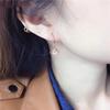 Exquisite Russian 585 Purple Gold European Snowflake Ear Buckle Shiny Temperament Rose Gold Plated Hollow Flower Earrings