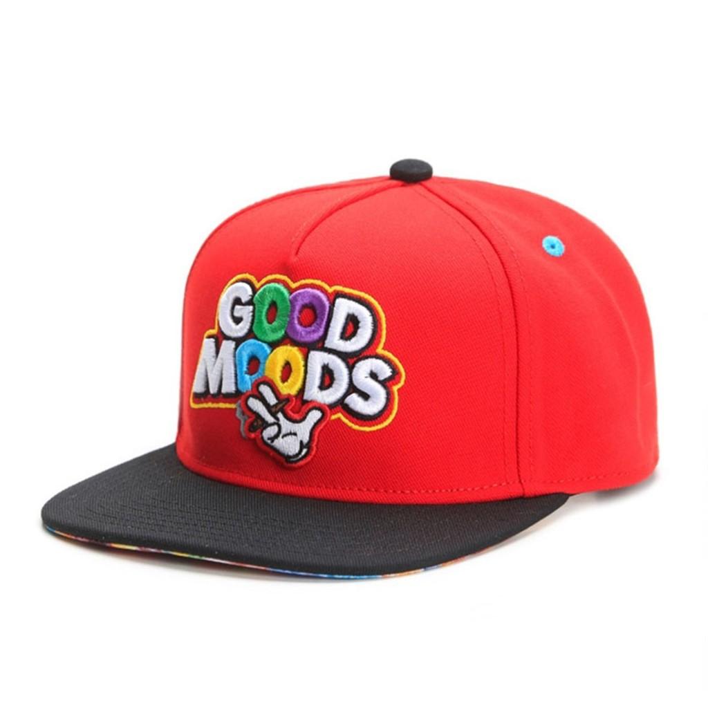 Good Moods Baseball Cap With Embroidered Letters For Casual Summer Wear