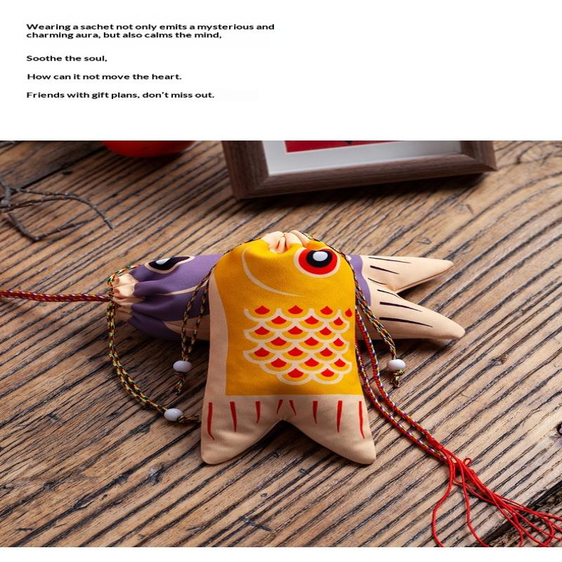 Koi Carp Blessing Bag Pendant Hanfu Decoration Graduation Gift Lucky Pouch Sachet Jewelry Bags Koi Carp Blessing Bag Coin Purse