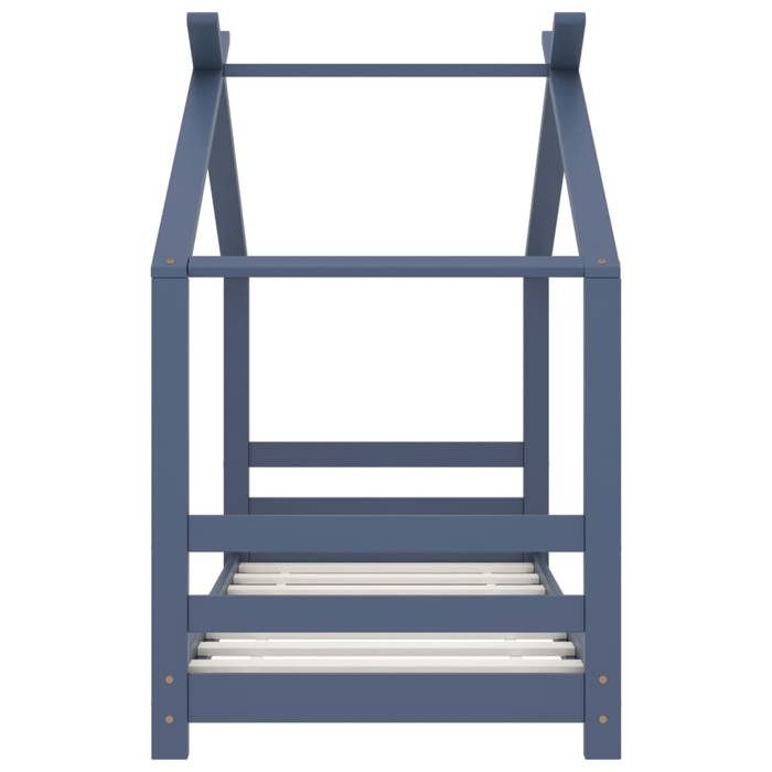 VidaXL Cadre de Lit d'enfant Sommier à Lattes Cadre à Lattes Meuble de Chambre à Coucher Maison Intérieur Gris 70x140 cm 289613
