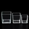 Vaso Minimalista Trasparente Quadrato in Vetro Fioriera Idroponica Geometrica Portacandele Decorazione da Scrivania