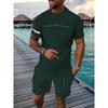 Freizeit Sport Set Atmungsaktives Outdoor Herren T-Shirt Shorts Sommer 3D Gedrucktes Erwachsenen Set