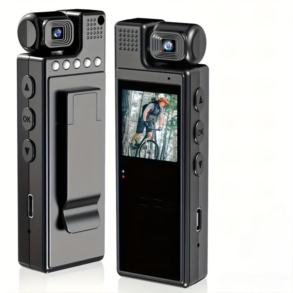Smart Recorder - 1080P high definition body camera, rotatable lens, handheld pocket camera, gift (SD card not included)
