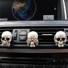 3Pcs/Set Resin Skulls Mini Skull Figures Car Fragrance Clip for Gift and Home Decor