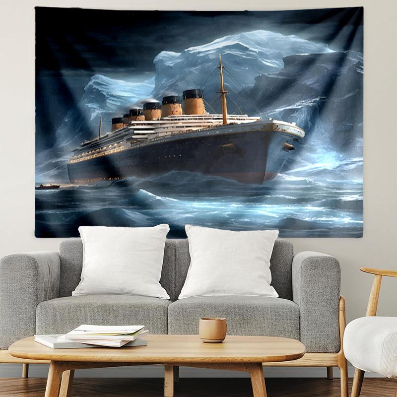 RMS Titanic Print Tapestry, Lightweight Wall Hanging, for Bedroom, Dorm, Living Room, Home Art Decor, Birthday Christmas Gift for Friends