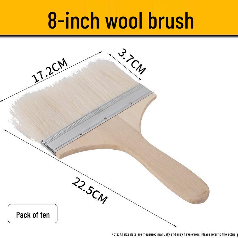 Soft Bristle Wool Brush - Non-Shedding Brush for Paint, Coating, Barbecue & Baking