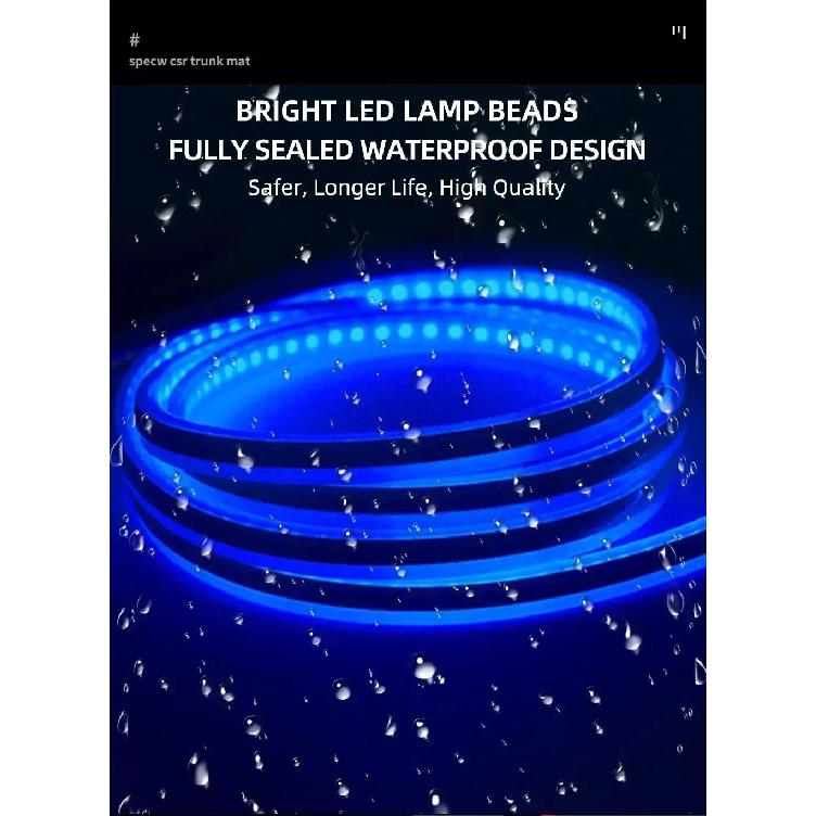 Led Car Hood Lights Universal Headlight Strip Fix Cuttable Car Decorative Atmosphere Lamps DRL Auto Daytime Running Lights Neon Lights 4