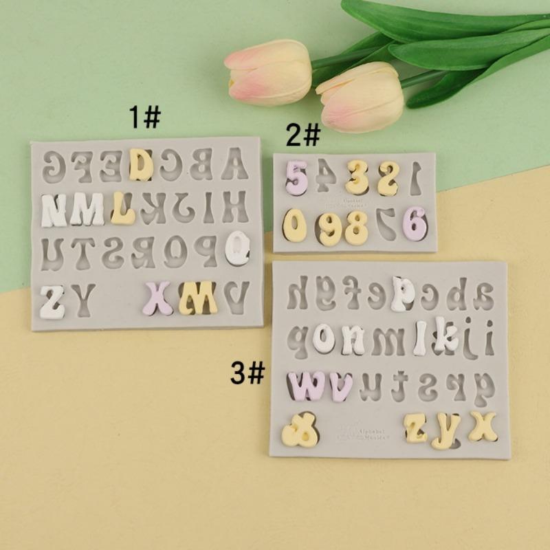 Silicone Alphabet and Number Molds for Baking, Includes Uppercase and Lowercase Letters Ideal for Fondant Kitchen Baking Tools