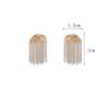 French Luxury Silver White Color Tassel Earrings Women Fashion Silver Needle Earring Jewelry Gifts