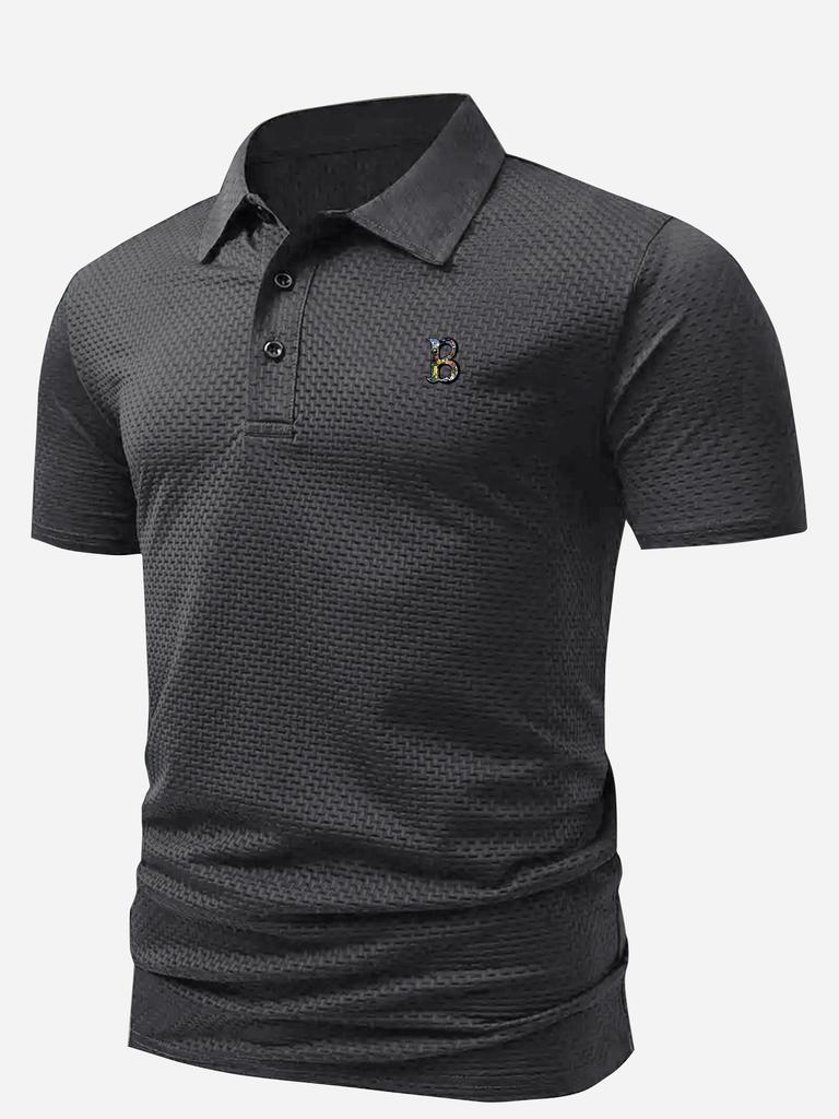 Heren Poloshirts 3 Knopen Casual Werk T-shirts Sneldrogend Korte Mouw Golfshirt voor Buiten