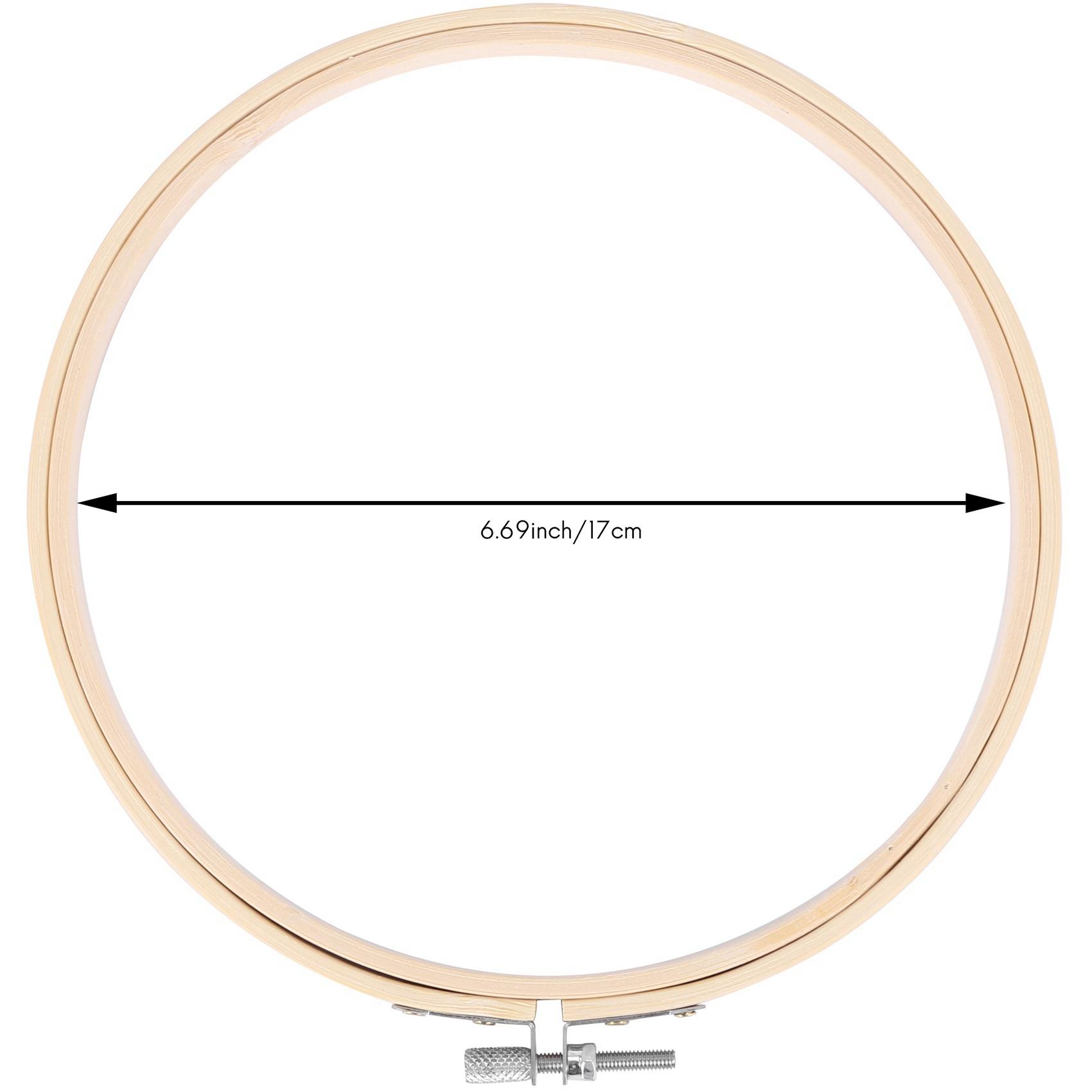 M-Modern-12 Pieces 7 Inch Wooden Embroidery Hoops Bulk Bamboo Circle Cross Stitch Hoop Round Ring For Art Craft Handy Sewing