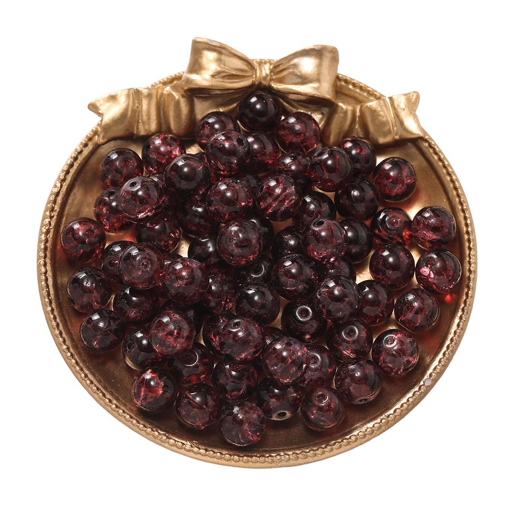 50 Stück/Los 10mm Glas Blumen Wasserwellen Perlen Abstandshalter Lose Perlen für DIY Handgemachte Armband Halskette Herstellung Zubehör