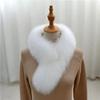 Double-sided Wool Scarf Thickened Imitation Fur Warm Scarf Fox Fur Collar Solid Color Versatile Winter Autumn and Winter