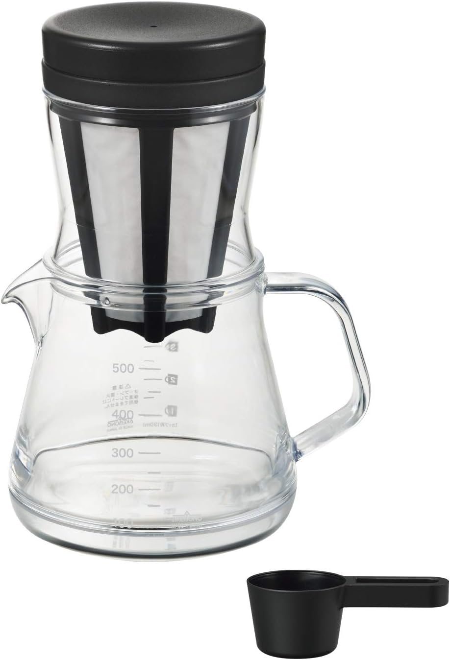 

Akebono Sangyo Coffee Server Strong 500 2WAY Dripper Set for Black Drip Brew Coffee Coffee/Cold TW-3759 чёрный