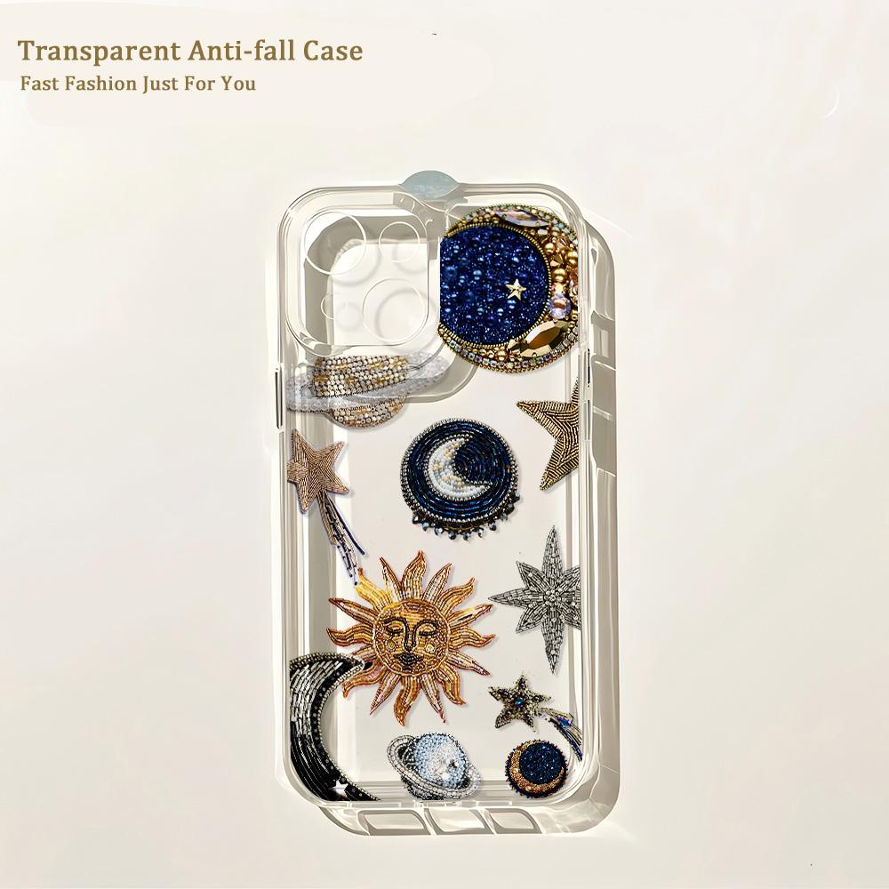 Funda de Teléfono Arte Océano Azul Playa para IPhone 17 16 16e 15 14 13 12 11 Mini Pro Max X XR XSMax 7 8 Air Plus Cubierta Trasera Transparente