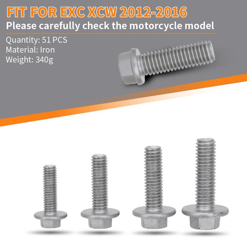 Motorcycles Fairing Fender Screw Bolt Kit Set For KTM SX XC XCW SXF EXC EXCF 125 150 200 250 300 350 450 500 530 2003-