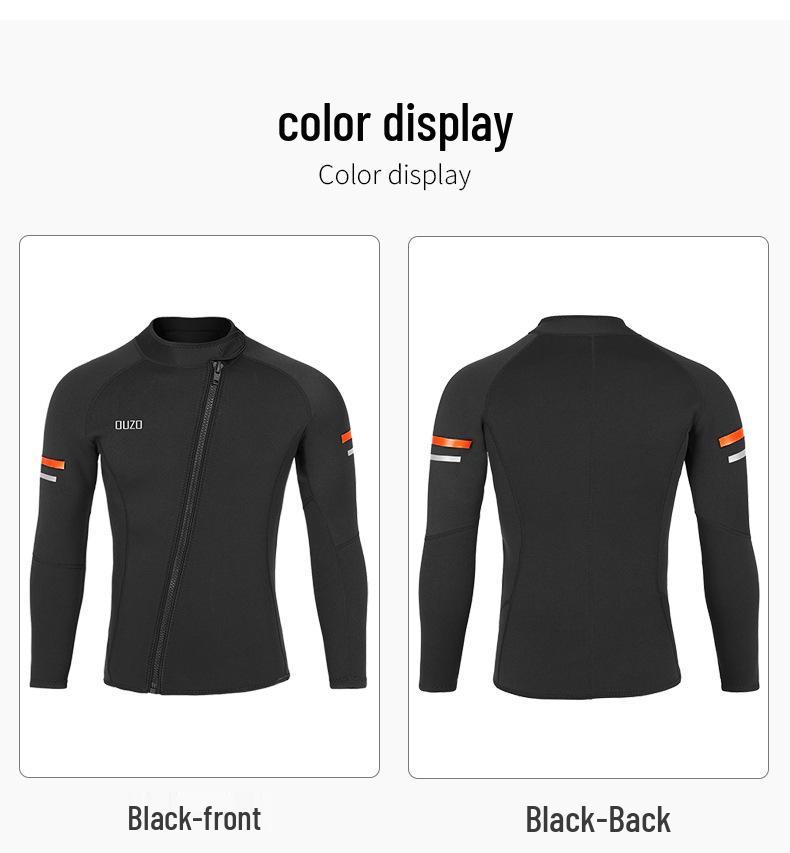 1.5mm OUZO Scuba Diving Suit Set - Unisex Long Sleeve, Cold & Sun Protection, Two-Piece for Surfing & Diving