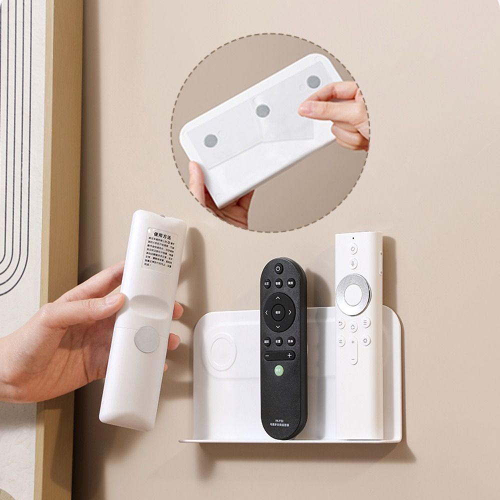 Self-Adhesive Magnetic Remote Control Holder Wall Mounted Remote Control Organizers