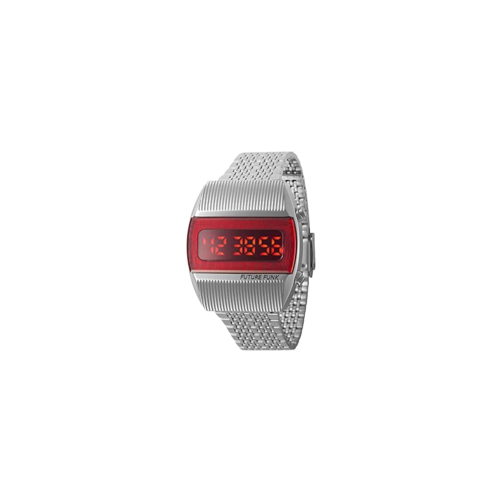 Future Funk Analog Digital Watch Space Age Design Waterproof with Manufacturer Warranty FF201-SV-MT Silver