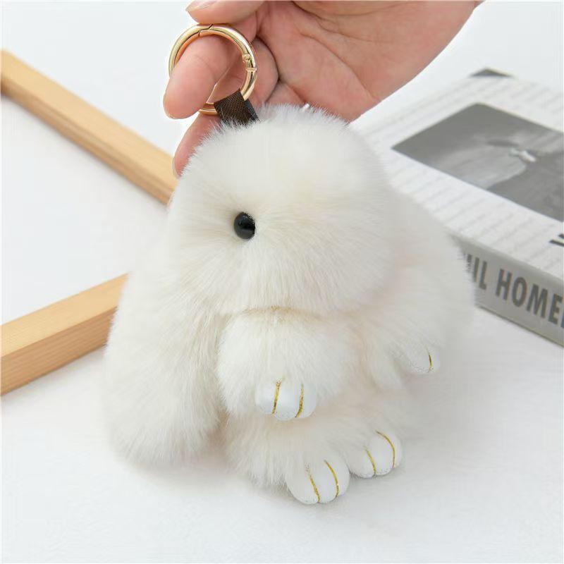 Rabbit Fur Keychain Fluffy Soft Bag Pendant