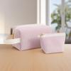 Large Corduroy Korean-Style Makeup Bag: Portable Cosmetic and Lipstick Organizer for Travel