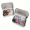 6-12pcs Aluminum Storage Boxes with Lids Portable Rectangular Metal Containers for Small Items Gift Cards Holder Home Organizers