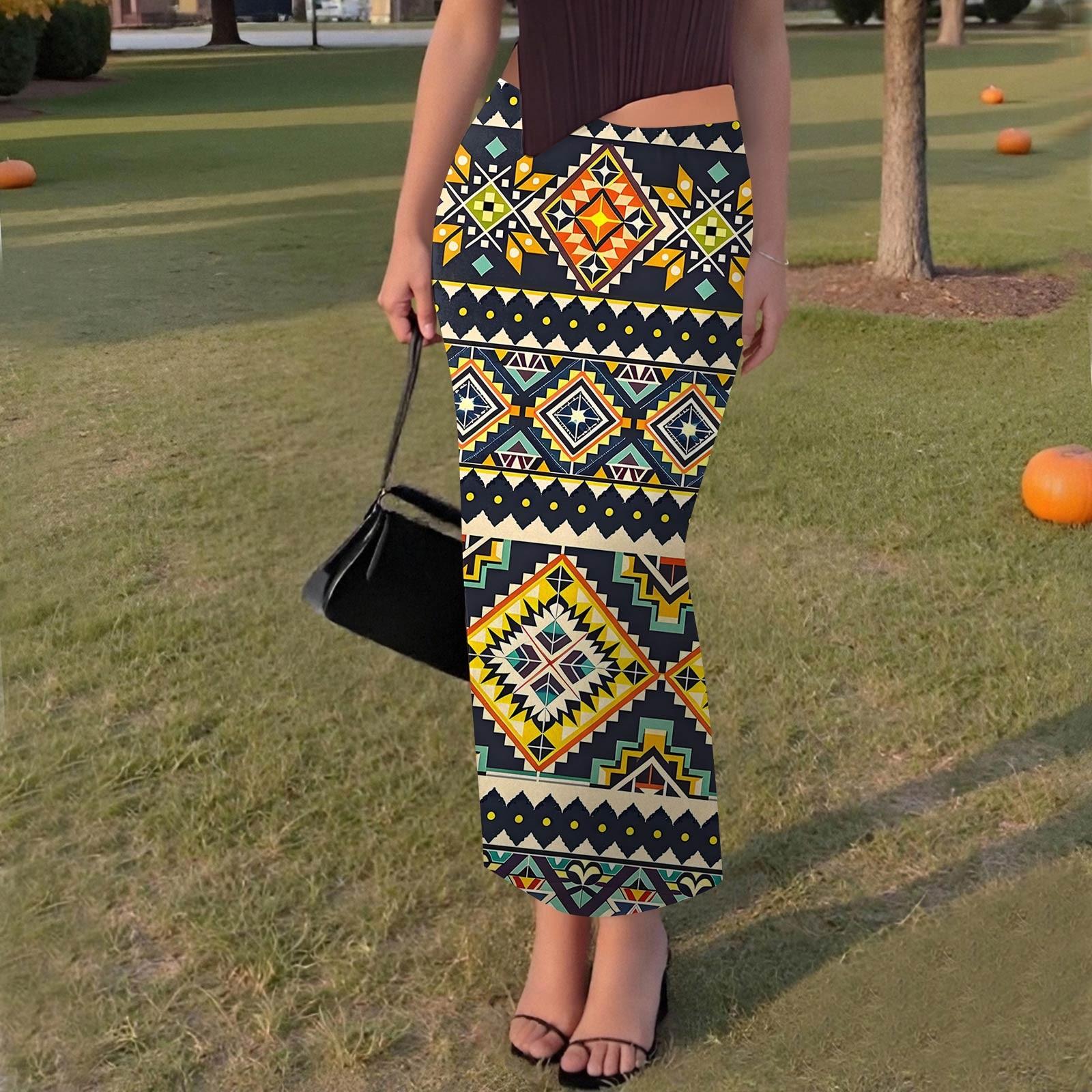 

Женская повседневная модная юбка с разрезом «рыбий хвост» с градиентным принтом, эластичная узкая юбка до середины тела S тёмно-синий