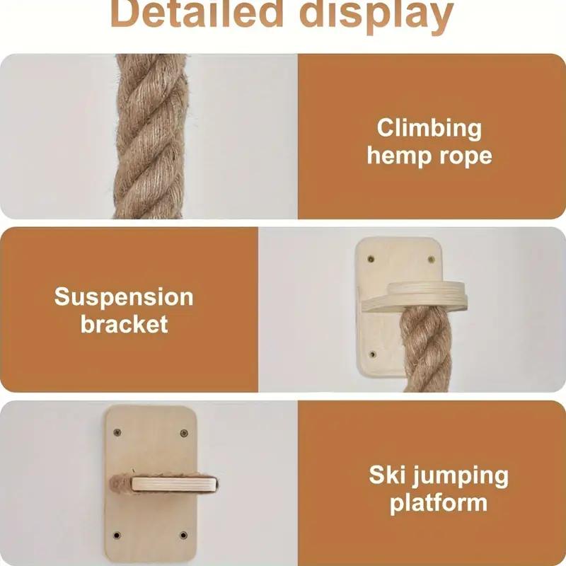 Indoor Cat Wall-Mounted Scratching Post with Rope, Sisal Scratching Post and Cat Hammock –Exclusive Play Accessories for Kitten