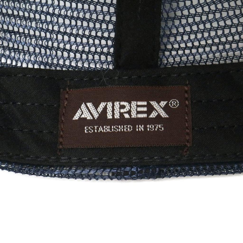 Avirex MESHCAP USA Size Hat, Black, 57.0-59.0cm