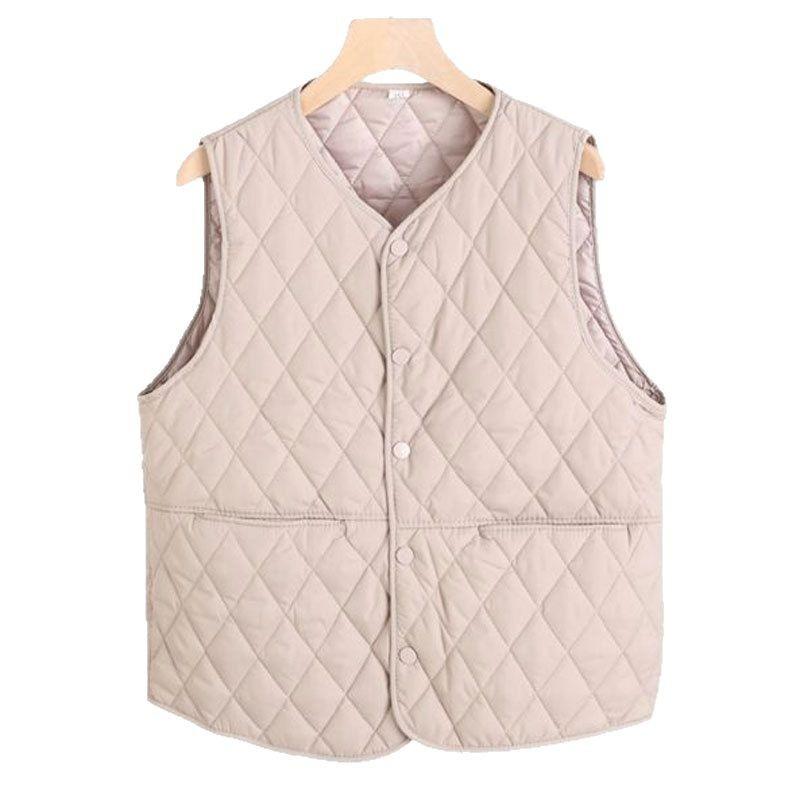 Podzimní a zimní krátká péřová bavlněná vesta dámská nová volná a tenká vesta vesta vesta všestranná bunda vlna