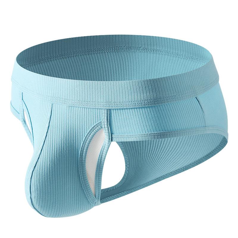 Men's Summer Sexy Thread U Convex Big Bag Separated Breathable Briefs