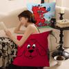 Cartoon Clifford The Big Red Dog Lucky Dragon Pillow Cover Sofa Cushion Cover Home Room Decoration Children Gift