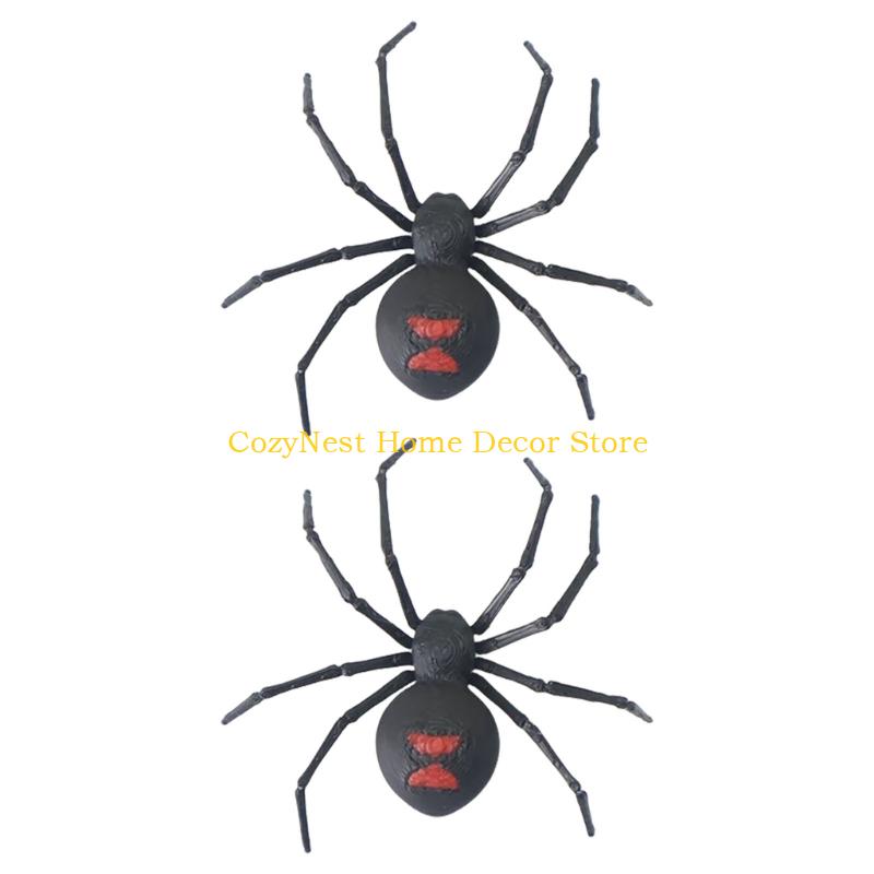 92MF Halloween Funny Scary Realistic Spiders Refrigerator Magnets Ornament For Adults