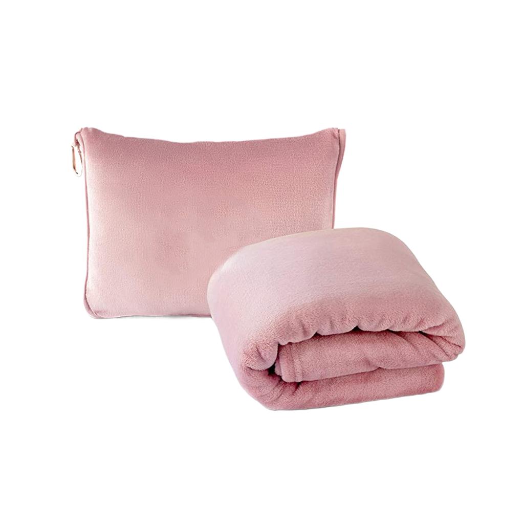 Airplane Blanket with Soft Bag Pillowcase Travel Essentials for Flight Travel Blanket Plane Car Traveling Gift Accessories