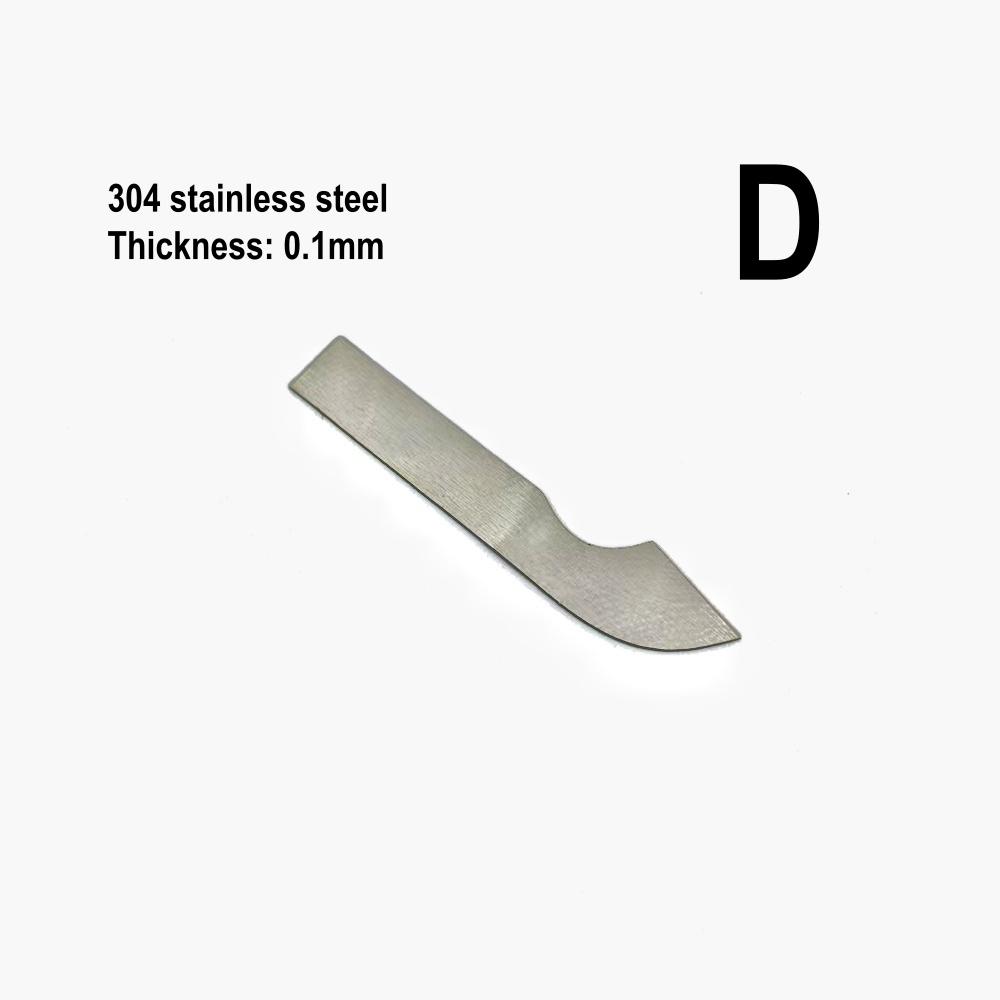 Dental Stainless Steel Porcelain Scalpel Back-cutting Knife Pocket Knife Non-slip Cutter Engraving Craft Knives 0.1mm Thickness