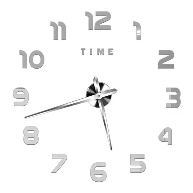 2D/3D Large Roman Numeral Acrylic Mirror Wall Clock Sticker Fashion DIY Quartz Clocks Watch Home Decoration Living Room Stickers