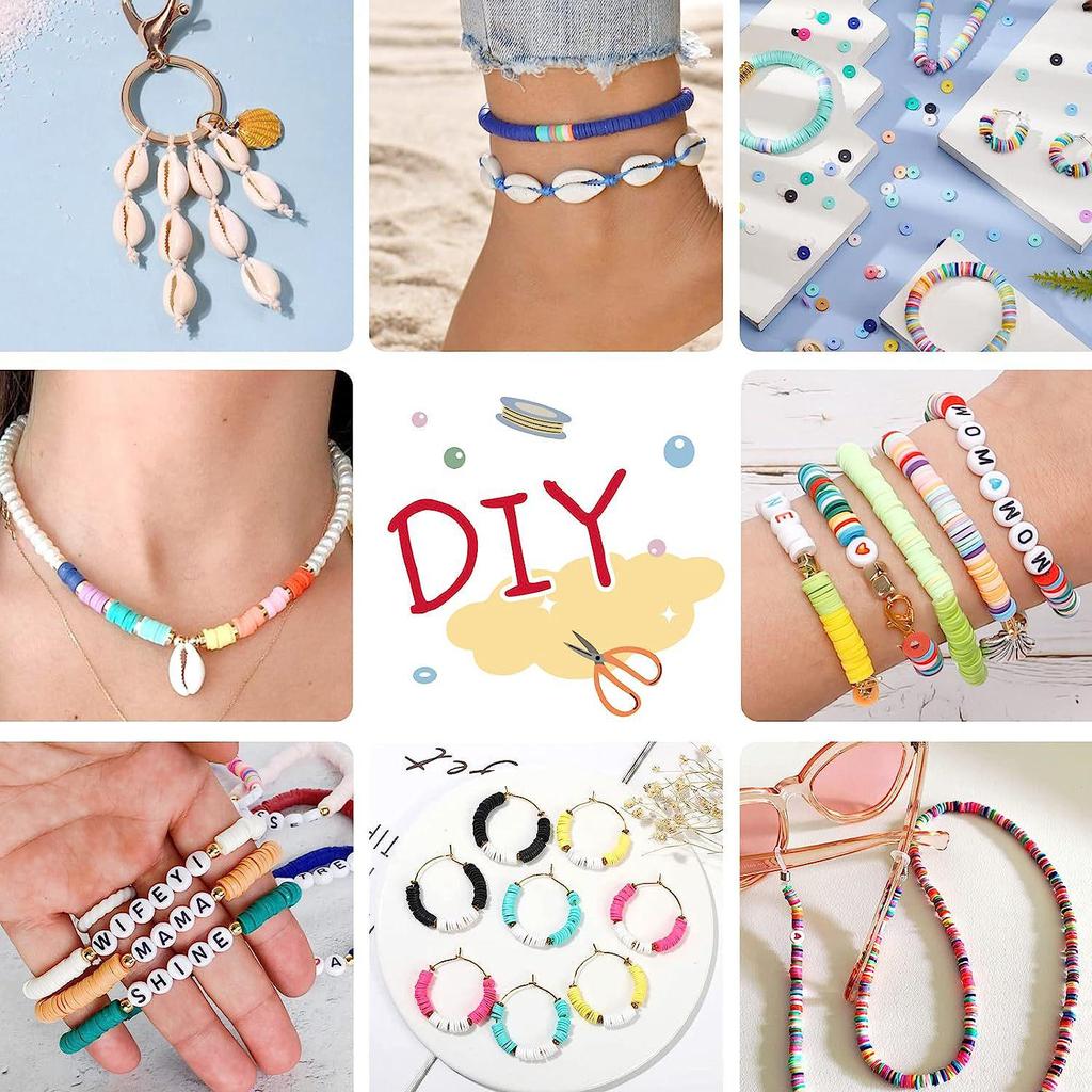 Multi-Color DIY Soft Clay Bead Jewelry Set for Kids – Bracelets & Necklaces