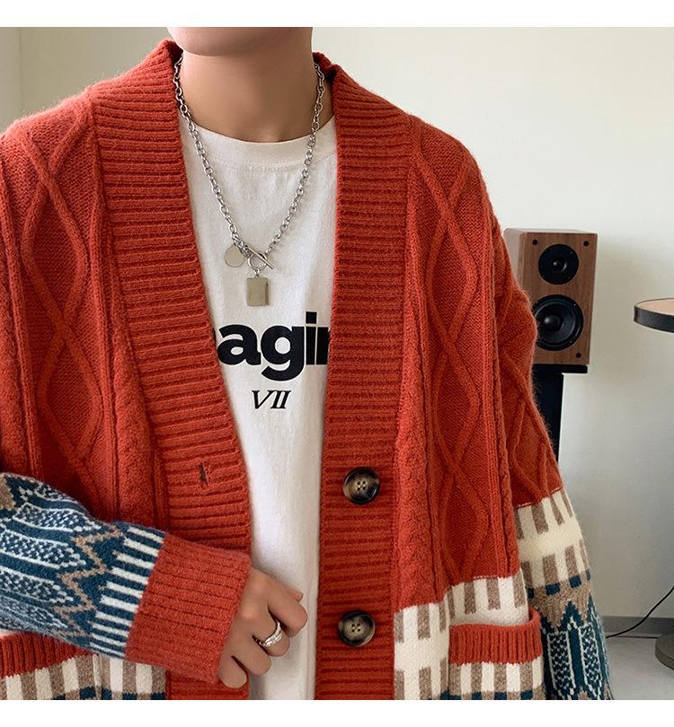 Korean-Style Thick Knitted Sweater: Casual Autumn/Winter Cardigan for Men & Couples