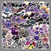 50pcs Halloween Bat Stickers: Creative, Waterproof Decorations for Walls, Glass, Laptops & Motorcycles