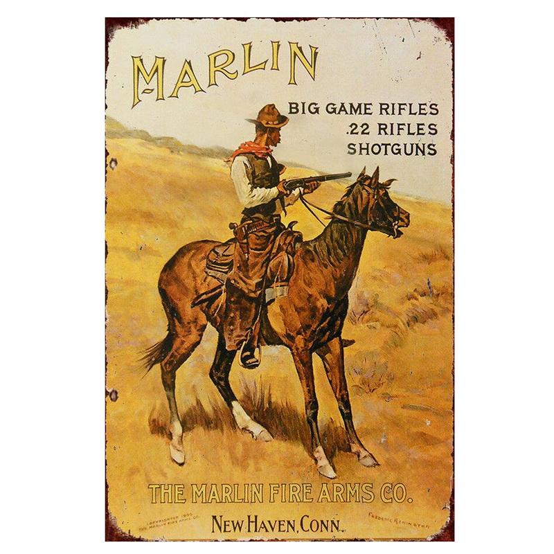 Metal Tin Signs Wild West Cowboys Wall Decoration Plaque Vintage Art Poster Iron Painting for Man Cave Home Cafe Garden Club Bar