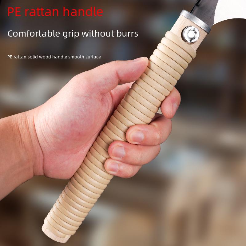 Japanische doppelseitige Holzsäge mit Rattangriff für Querschnitte und Zapfenarbeiten