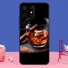 Cigar and Whiskey Case For Samsung Galaxy S24 S23 S22 Ultra S20 S21 FE Note 20 S8 S9 S10 Note 10 Plus Cover