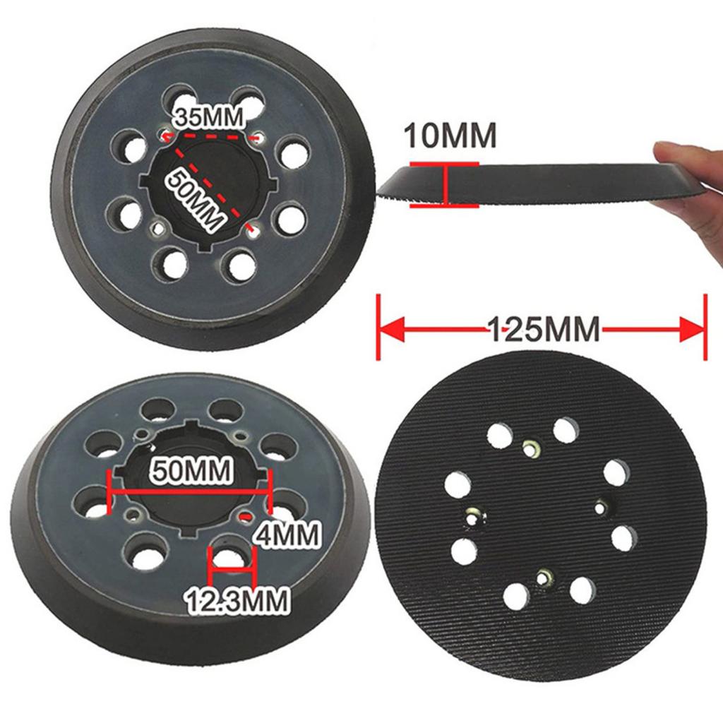 5 Zoll 125mm Schleifscheiben-Stützteller 8-Loch Klettverschluss Schleifscheibe für DEWALTs Exzenterschleifer DWE6423/6423K DWE6423 DCW210B