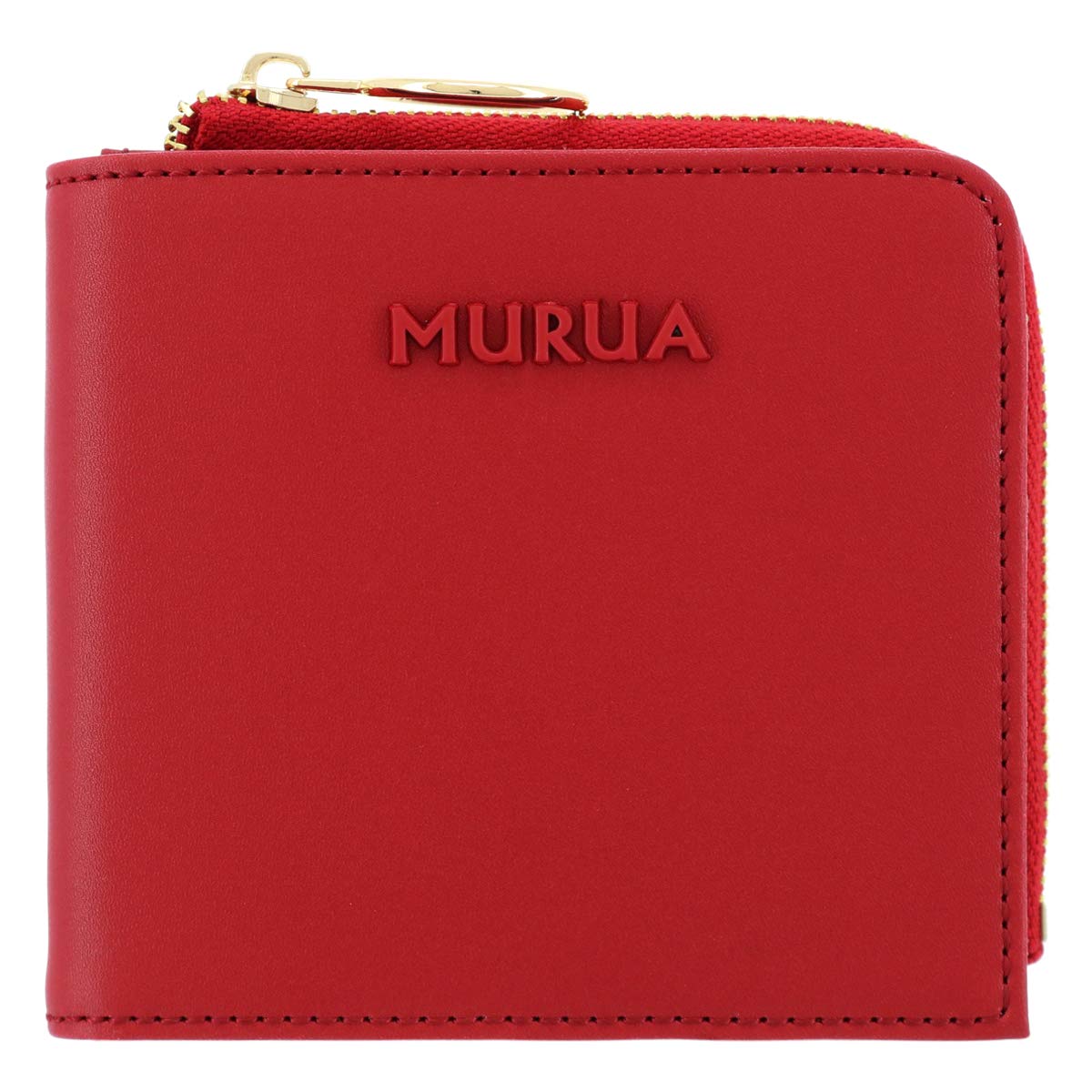 

Bifold Wallet Mini Wallet Compact Custom Model Ladies Simple Limited to Our Company Red [Murua] MR-W903 червоний