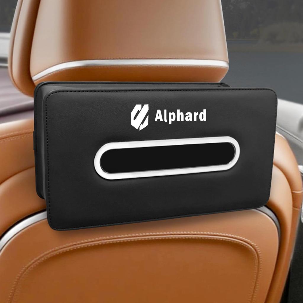 MAIFANGQI Car Tissue Suitable for Car Tissue Paper Towel Tissue Box for Headrest or Large Microfiber Waterproof and Easy To Elastic Strap Black Bag,
