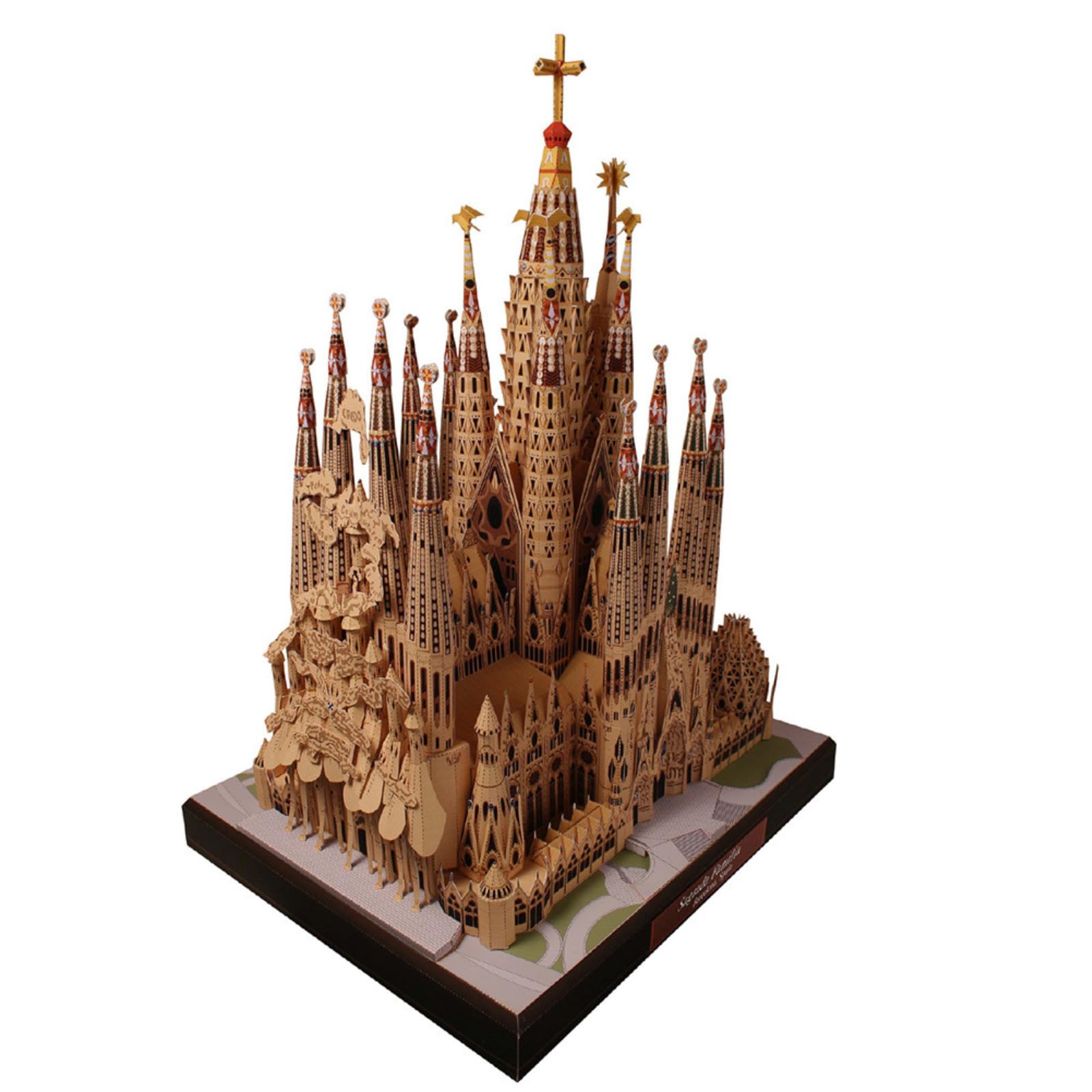 Quikaboo Sagrada Familia Carta Architettonica Mondo Interno Carta Patrimonio Mondiale per Adulti Modello, Artigianato, 3D, Assemblato, Miniatura, Stat