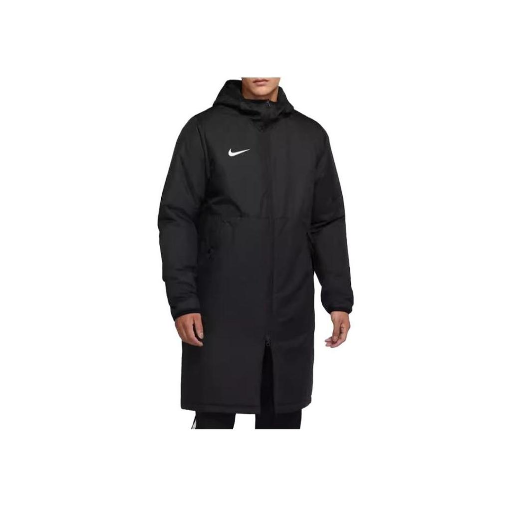 Nike Solid Color Mid-Length Warm Hooded Cotton Jacket Men Outerwear Dark-Blue CW6767-451