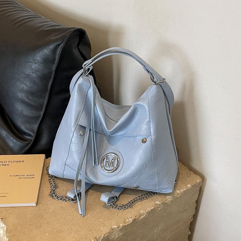 

Проста жіноча сумка 2024 року, нова корейська версія, модний модний рюкзак преміум-класу, універсальна сумка через плече синій